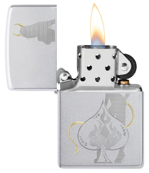 Зажигалка ZIPPO Дьявольский туз пик | Devilish Ace 48658  фото 3