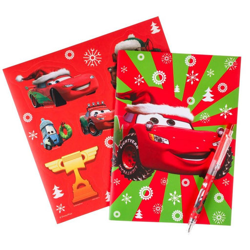 Подарочный набор канцелярии «С новым годом», блокнот А6, ручка, наклейки, «Тачки»