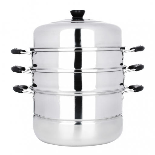 Мантоварка 28 см, нерж сталь, 3 яруса, арт. 822-107