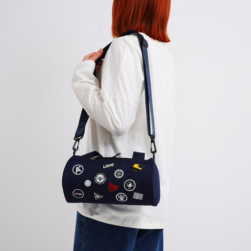 Сумка молодёжная на молнии, цвет синий - Simaland фото 7