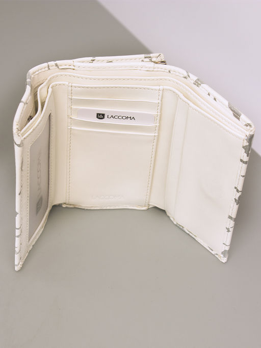 LACCOMA кошелек LA-2072-белый-серебристый натуральная кожа  фото 4