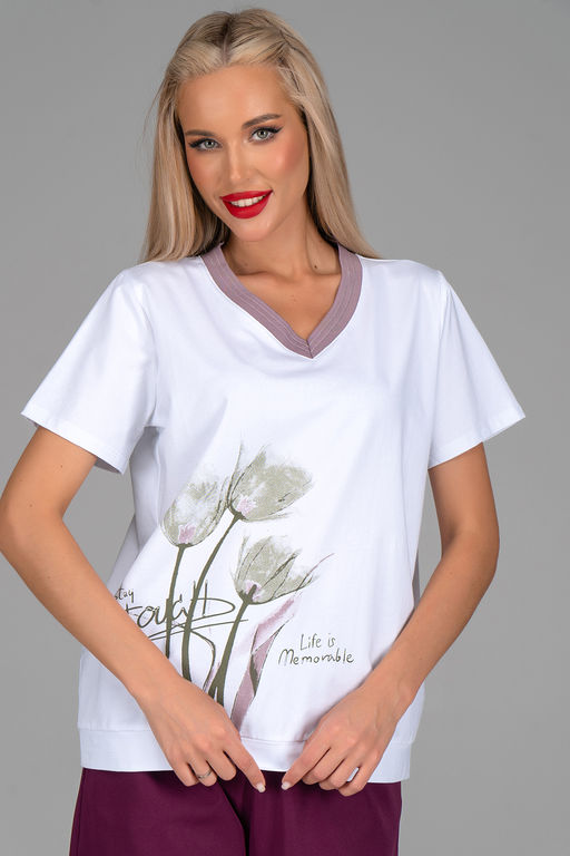 Футболка Анисия (лиловый) - Эльза фото 3