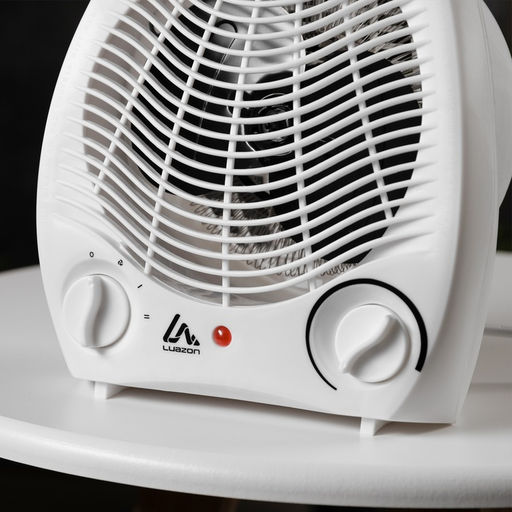 Тепловентилятор Luazon LTO-03, напольный, спиральный, 2000 Вт, 20 м², 2 режима, белый