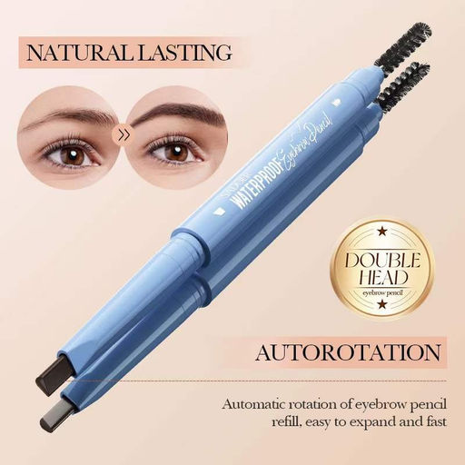 SADOER Водостойкий карандаш для бровей Waterproof Eyebrow Pencil, 01 Lighte Brown - Bioaqua фото 3