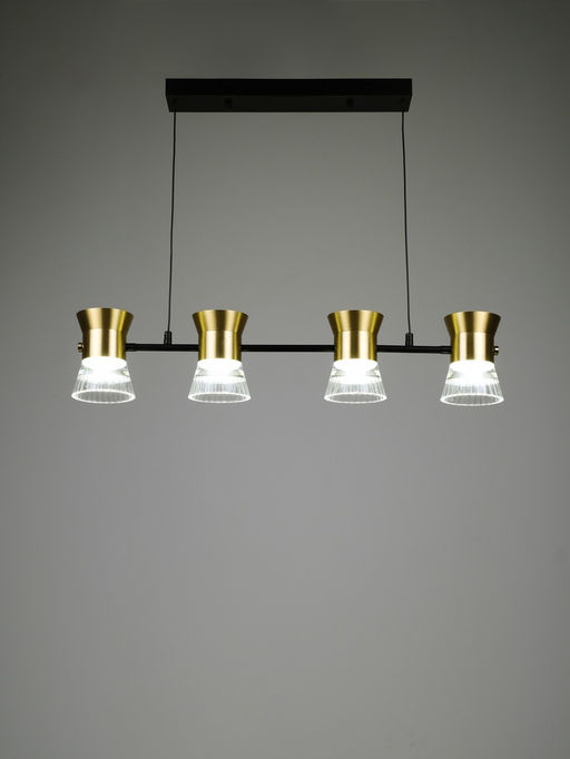 Светильник «Авион»LED 40 Вт 4000К черно-золотой 90×11×12-212 см