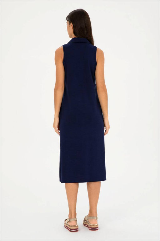 Женское темно-синее трикотажное платье Неожиданная скидка в корзине - U.s. polo assn фото 4