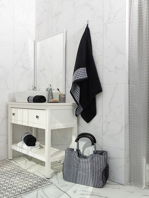 Полотенце для тела 70x130 черный махровая ткань