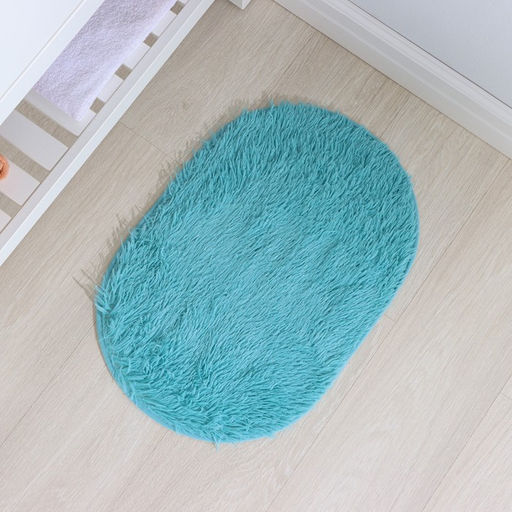 Коврик Доляна Пушистик, 40?60 см, голубой  фото 3