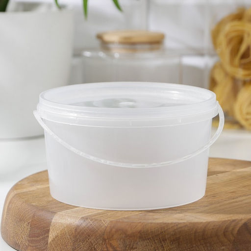 Цена за 3 шт. Банка для хранения с герметичной крышкой, 1 л, пластик, прозрачный - Пластос фото 3