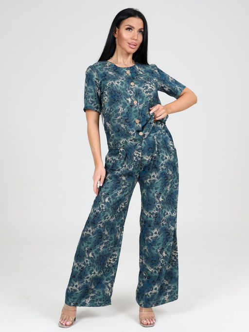 457 Домашний костюм (брюки) (Изумрудный) - А-дина фото 2