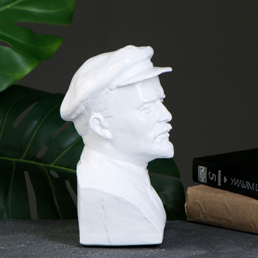 Бюст «Ленин», фигурка полистоун, белый, 13.5×21.5 см