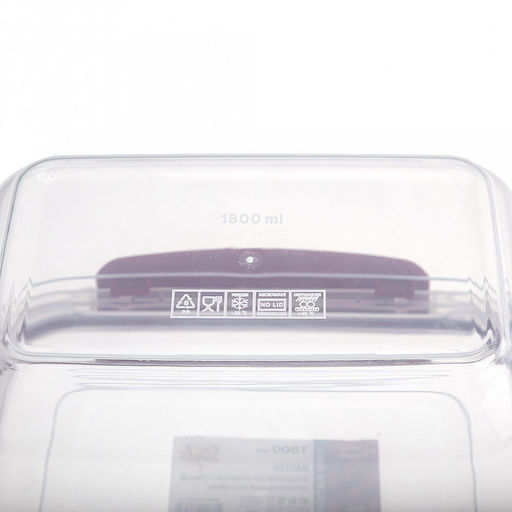 Контейнер для продуктов пластмассовый Мастер 1,8л, глубокий, прямоугольный, с клипсами, воздухонепроницаемый (герметичный), съемный силиконовый уплотнитель, подходит для СВЧ, цвета микс (Россия) - Домашняя мода фото 8