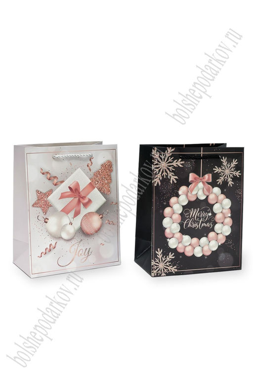 Пакет Новогодний 18*23*10 см (12 шт) SF-7568, микс №1 - Больше подарков фото 2