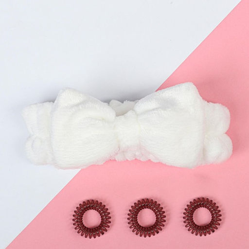 Подарочный набор For you, 14×14 см, резинки для волос, массажер гуаша, скребок, повязка, спонж для умывания