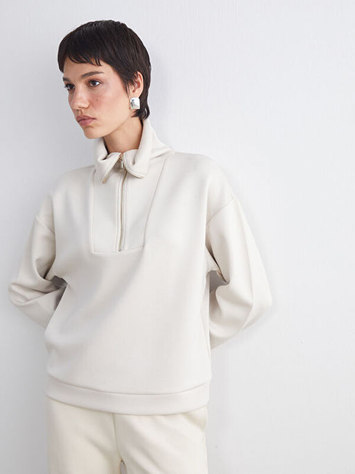 Dik Yaka Kad?n Sweatshirt