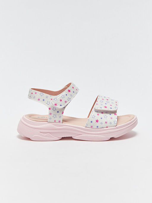 Bask?l? C?rt C?rtl? K?z ?ocuk Sandalet - Waikiki фото 2