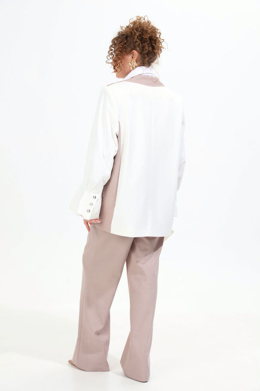 Жакет NIKVA н951-4 молоко+песок  фото 5