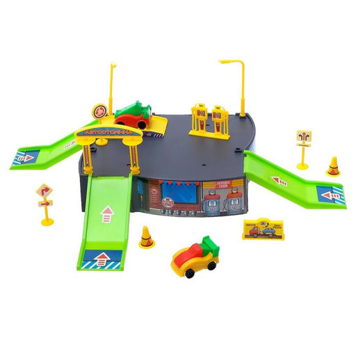 Парковка детская Гараж, 2 машинки, аксессуары - Автоград фото 2