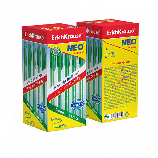 Цена за 50 шт. Ручка шариковая ErichKrause Neo® Stick Original 0.7, Super Glide Technology, цвет чернил черный (в коробке по 50 шт.)  фото 18