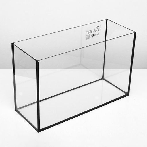 Аквариум Прямоугольный «Атолл» с крышкой, 40 литров, 55×21×35/40 см, чёрный