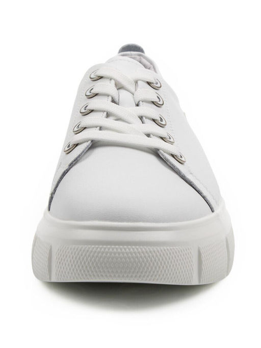 03-YD271-1 WHITE Полуботинки спортивные женские (натуральная кожа)