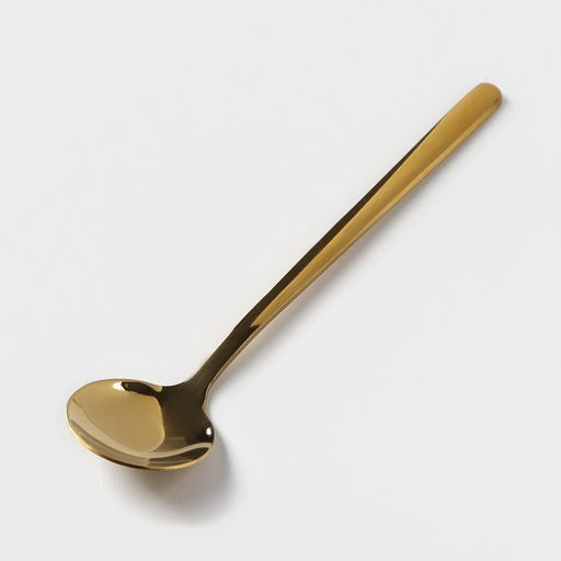 Чайная пара керамическая Роскошь, 3 предмета: кружка 200 мл, блюдце d=15 см, ложка h=13 см, цвет белый - Simaland фото 4