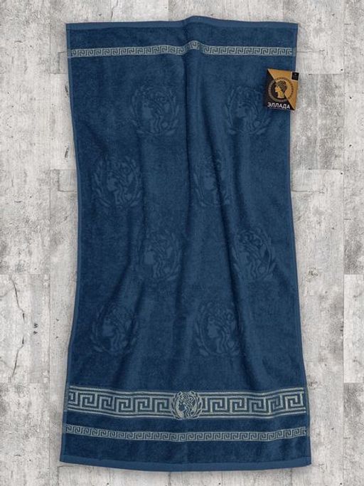 Махровое полотенце Эллада- син. 50*90 см. хлопок 100% - Лен поволжья фото 2