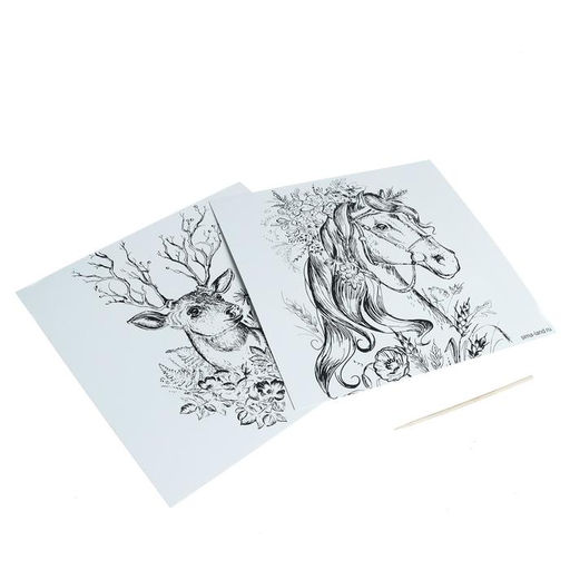 Набор гравюр «Грация», с металлическим эффектом «серебро», 2 шт., 19×19 см