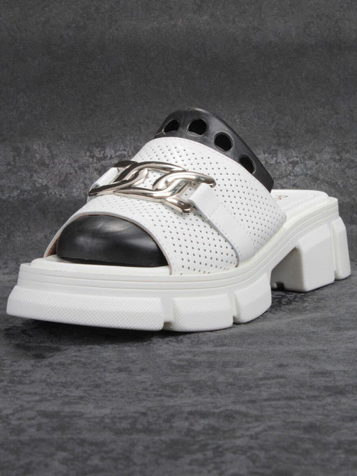 08-PEY148-1 WHITE Босоножки женские (натуральная кожа) - Фабричный китай фото 6