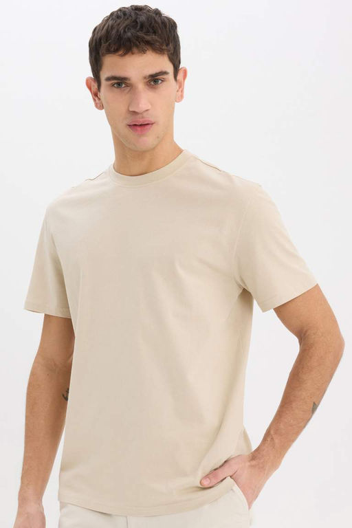 New Regular Fit Bisiklet Yaka Basic Duz K?sa Kollu Tisort - Defacto фото 2