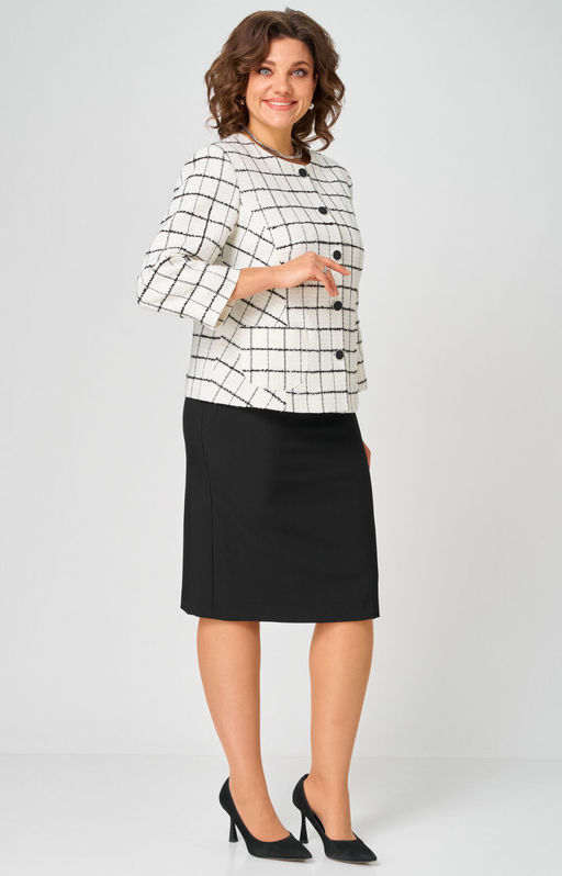 Костюм БелЭльСтиль 861/557 бело-черный