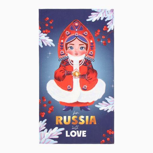 Полотенце Этель Из России с любовью 40х73 см, 100% хл, саржа 190 г/м2  фото 3