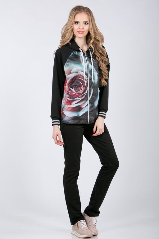 Толстовка из футера  комбинированного с плащевкой - А+б коллекция фото 3