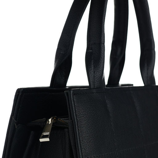 Сумка женская тоут TEXTURA на молнии, 25×12×22 см, чёрный