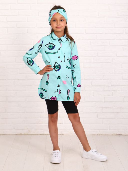 РБ006 Рубашка Пикассо (ментоловый) без повязки - Милаша фото 3