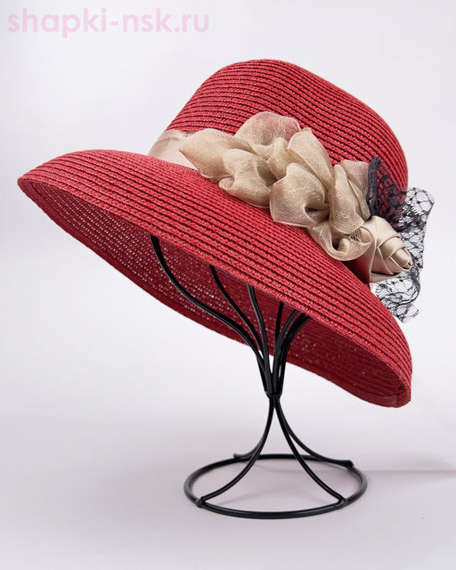 Ш55 роза Шляпа женская (56-58)