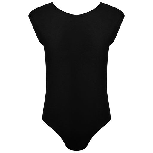 Купальник гимнастический Grace Dance, с укороченным рукавом, вырез лодочка, р.36, цвет чёрный  фото 3