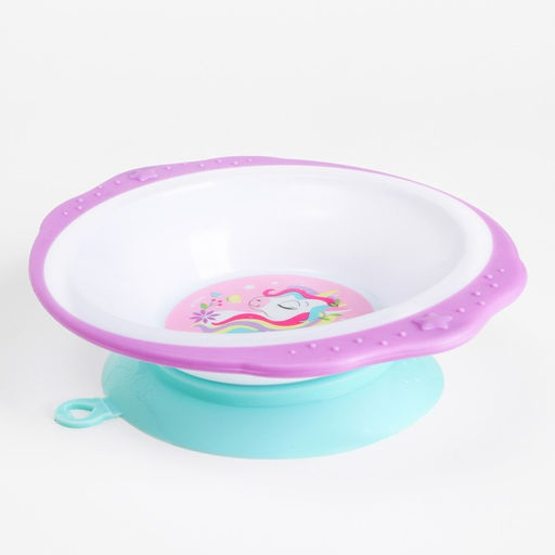 Тарелка M&B «Единорожек», на присоске 250 мл, в наборе вилка, ложка