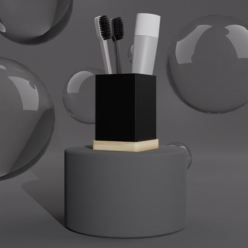 Аксессуары для ванной Агат, 4 предмета: дозатор, мыльница, 2 стакана, чёрные - Simaland фото 12