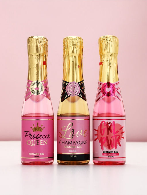 Гель для душа шампанское Искрись от счастья, набор 3 шт х 250 мл, Чистое счастье  фото 3