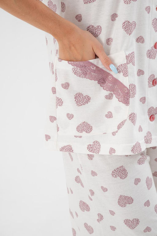 Пижама женская из кулирки Ворожея сердечко кофейное макс - Амадэль фото 12