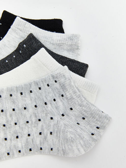 Desenli Kad?n Patik ?orap 5li