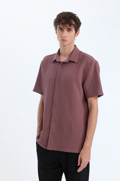 Regular Fit Polo Yaka Krink_l Yazl_k K_sa Kollu G_mlek - Defacto фото 3