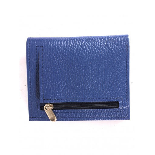 Портмоне женское Croco-ПР-905 натуральная кожа 2 отд, 8 карм, васильковый флотер (105) 265056  фото 2