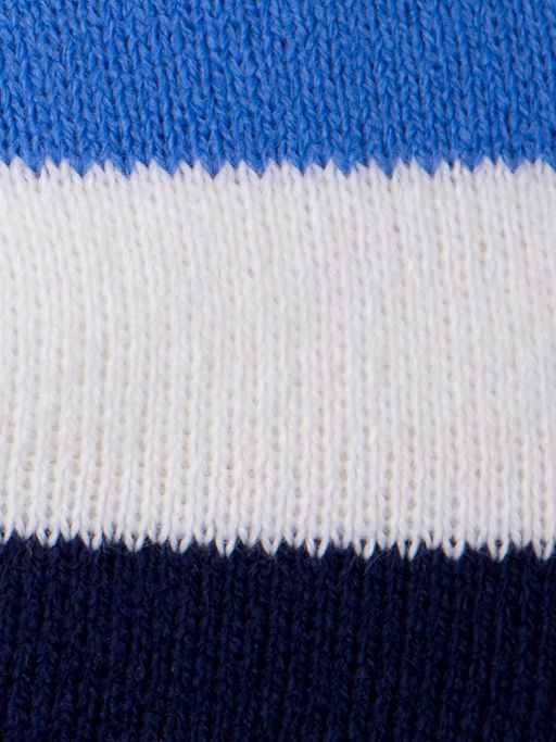 Шапка вязаная в полоску с отворотом, бежевый и оранжевый - Русбубон фото 10