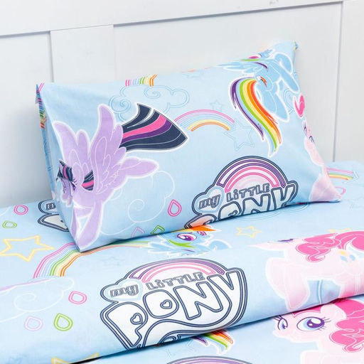 Постельное бельё 1,5 сп Neon Series Rainbow vibes My Little Pony 143*215 см, 150*214 см, 50*70 см -1 шт, светится в темноте - Hasbro фото 2