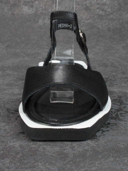 08-PED56-2 BLACK Босоножки женские (натуральная кожа)