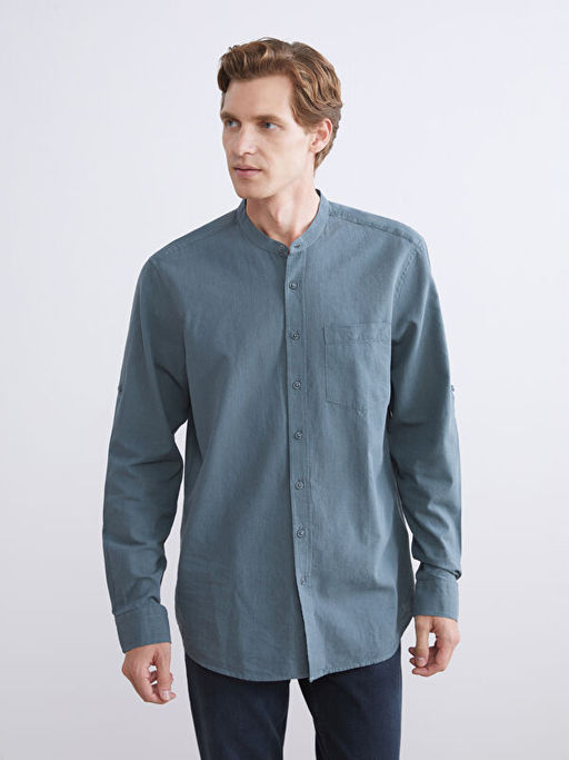 Regular Fit Uzun Kollu Poplin Erkek G?mlek