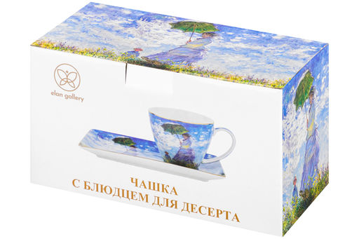 Чашка 250 мл с блюдцем для десерта 20*10*2 см Прогулка NEW BONE CHINA - Elan gallery фото 32