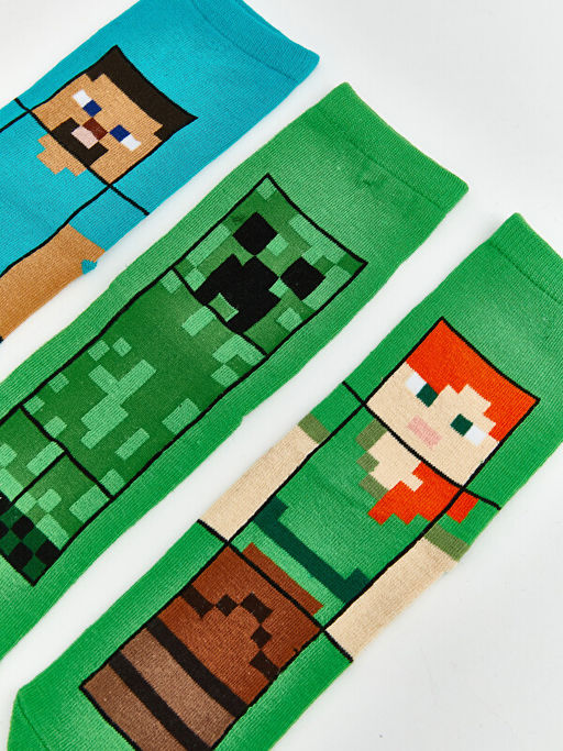 Minecraft Erkek ?ocuk Soket ?orap 5li